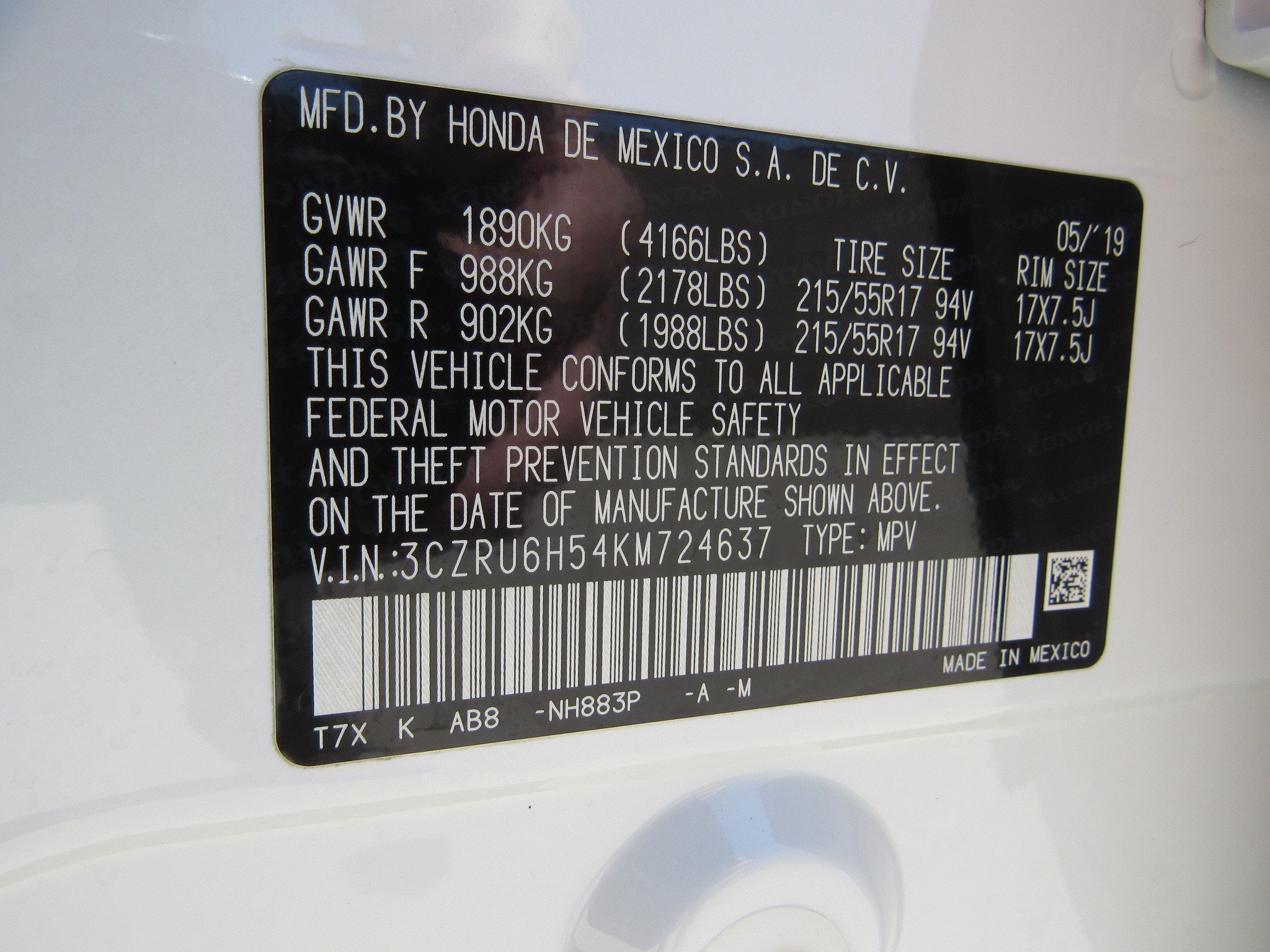 Certified 2019 Honda HR-V EX image 28