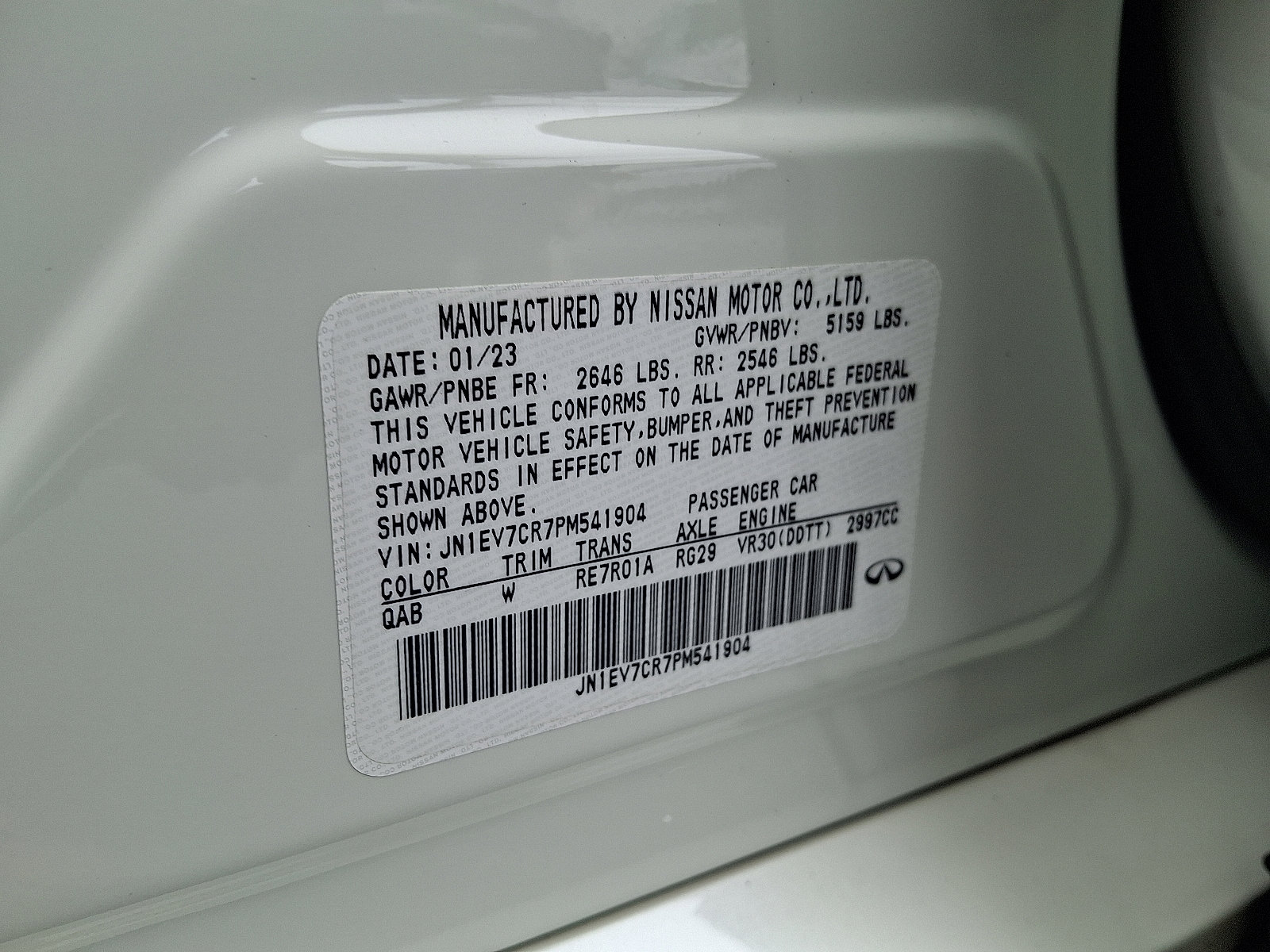 Certified 2023 INFINITI Q50 Sensory image 26