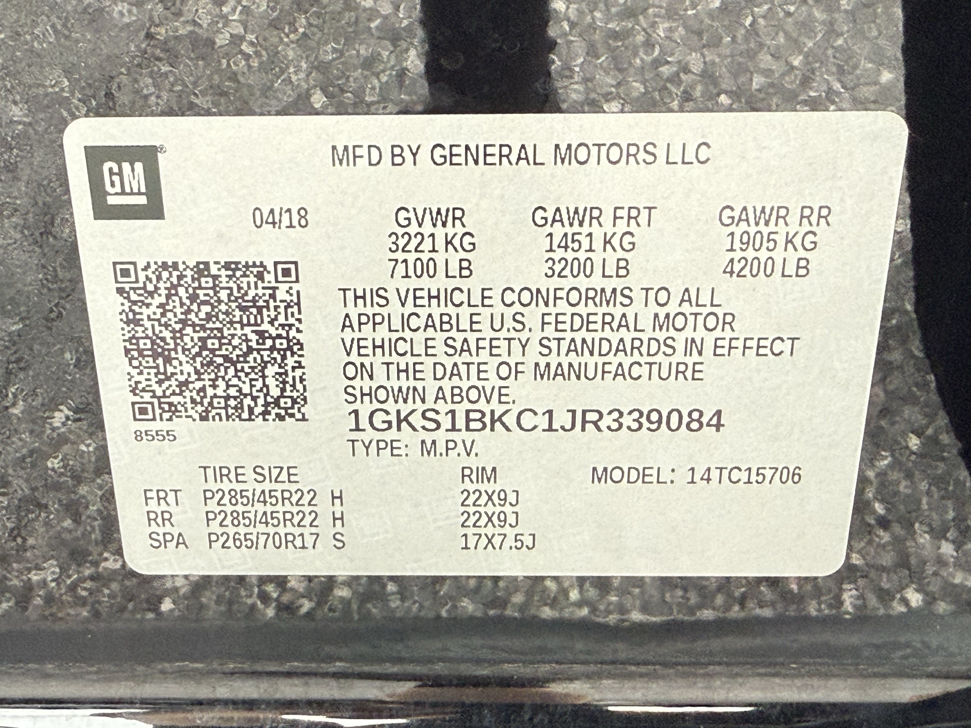 Used 2018 GMC Yukon SLT w/ Premium Edition RWD image 16