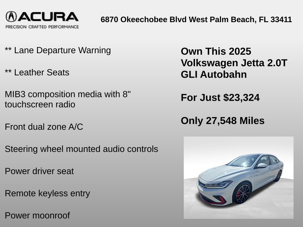 Used 2025 Volkswagen Jetta GLI Autobahn FWD image 12