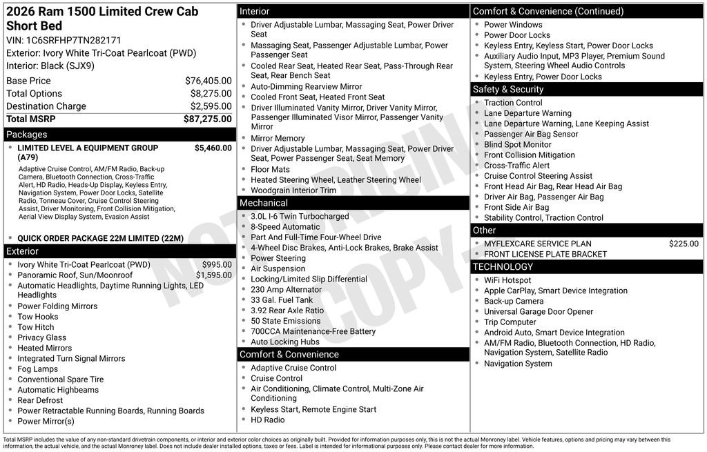 New 2026 RAM 1500 Limited AWD/4WD image 6