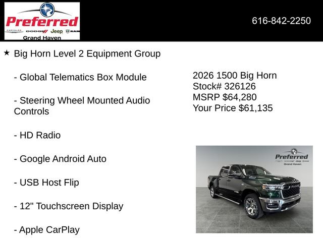New 2026 RAM 1500 4x4 Crew Cab image 30