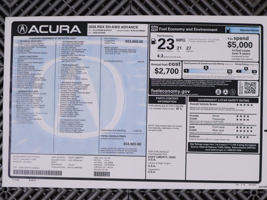 New 2026 Acura RDX SH-AWD w/ Advance Package image 9