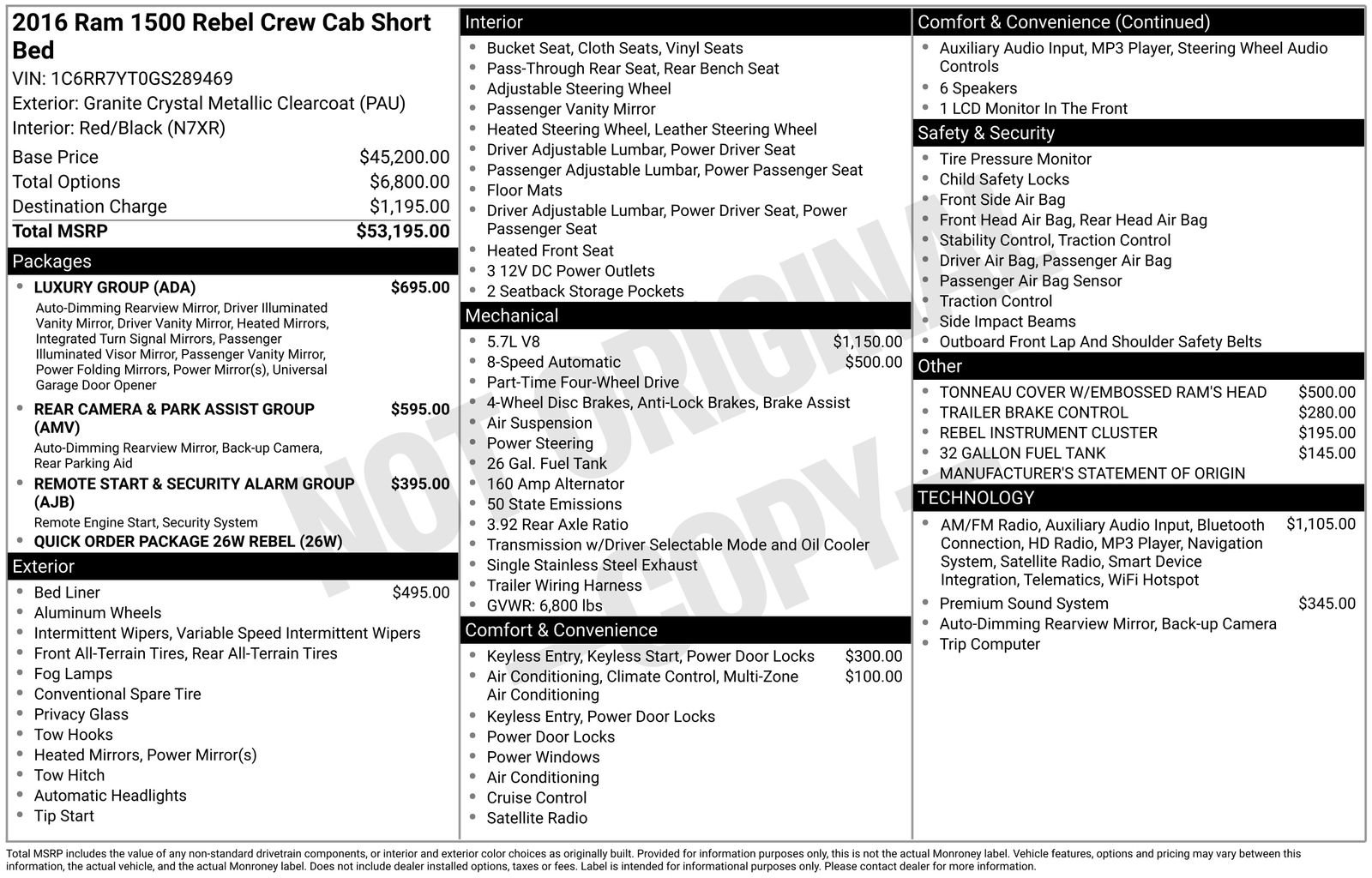 Used 2016 RAM 1500 Rebel w/ Luxury Group image 4