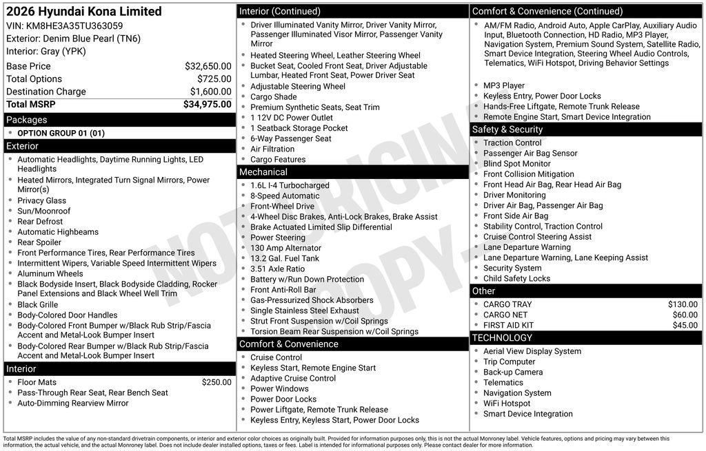 New 2026 Hyundai Kona Limited image 4