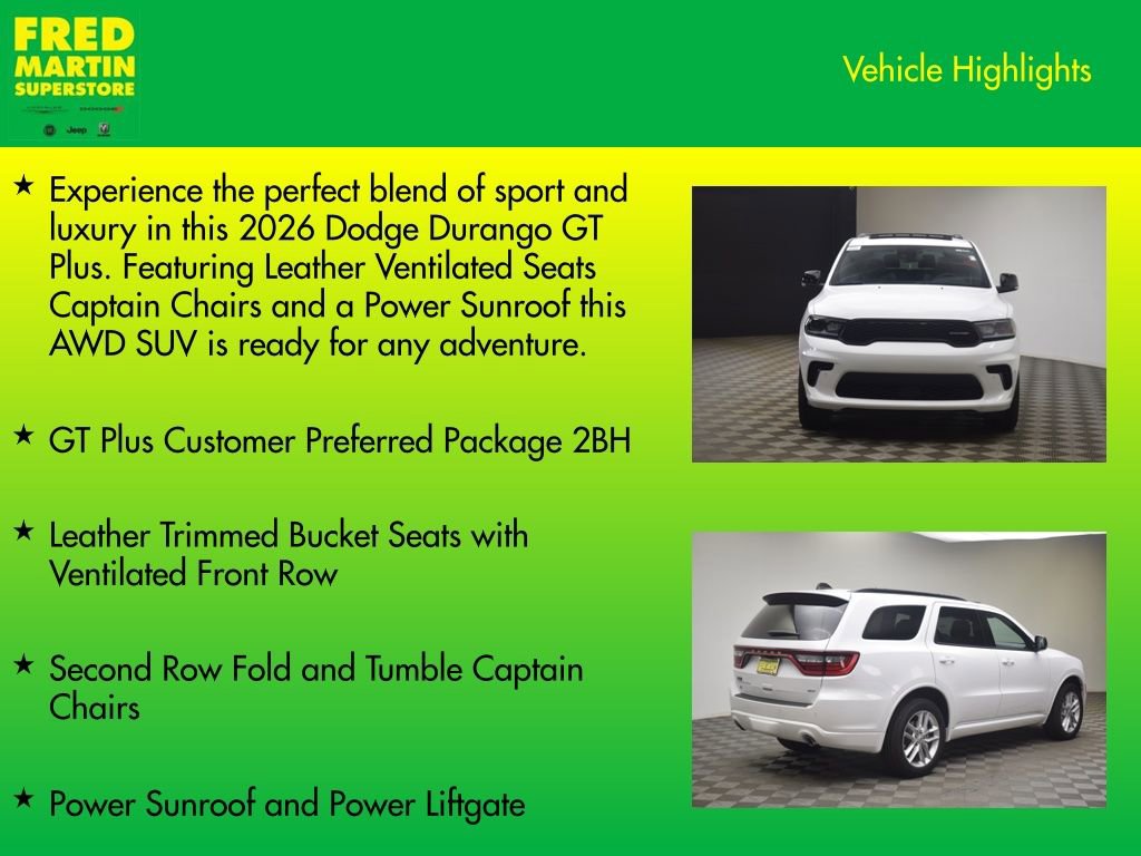 New 2026 Dodge Durango GT AWD/4WD image 8