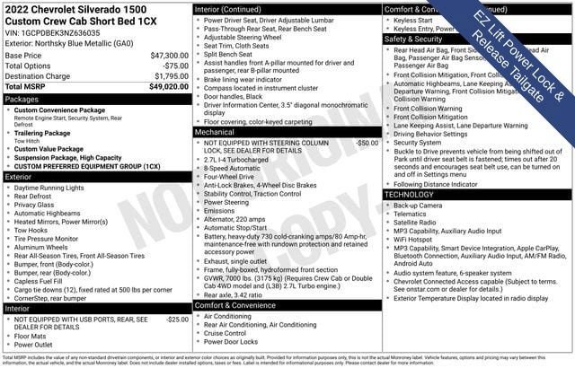 Used 2022 Chevrolet Silverado 1500 Custom AWD/4WD image 26