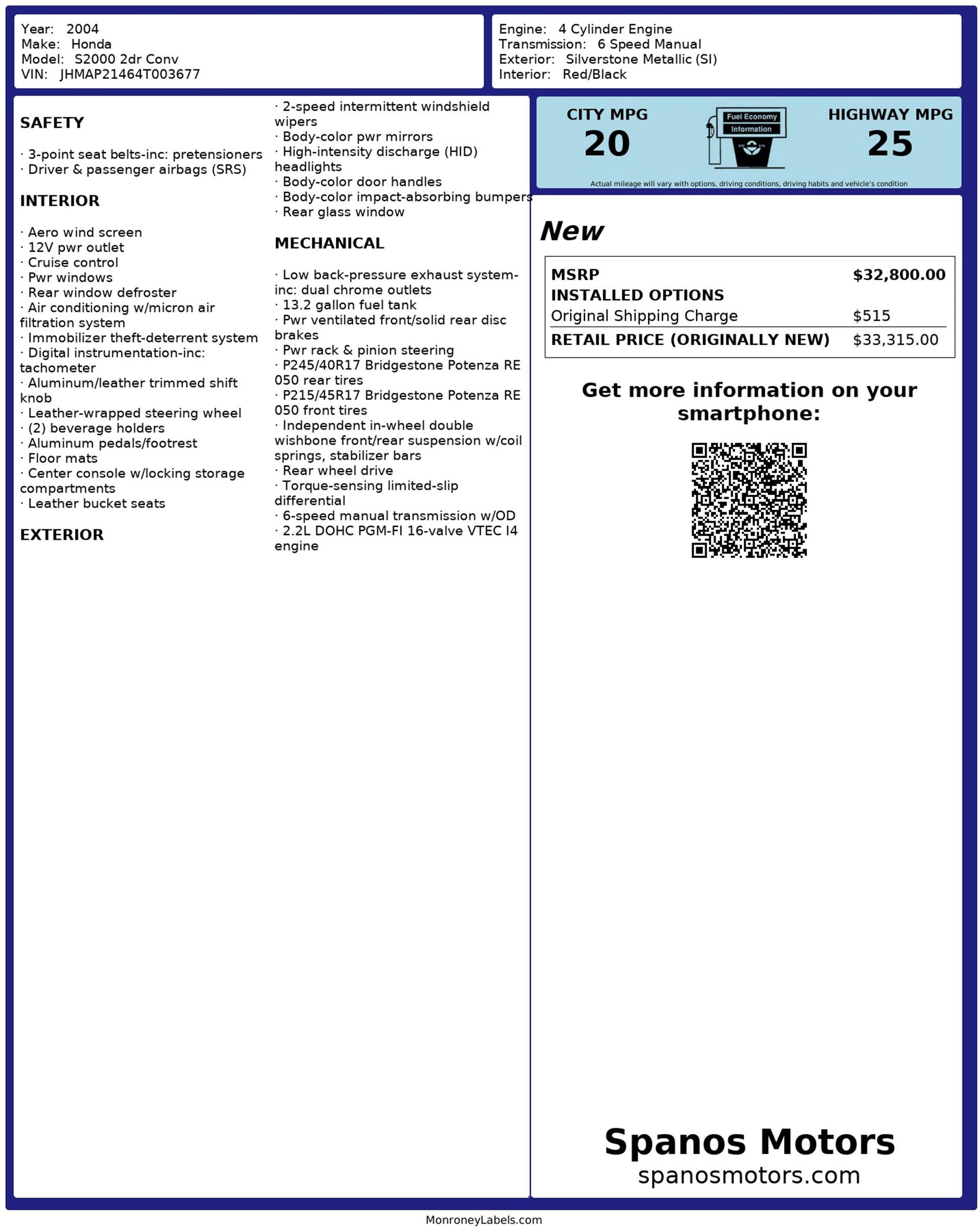 Used 2004 Honda S2000 image 3