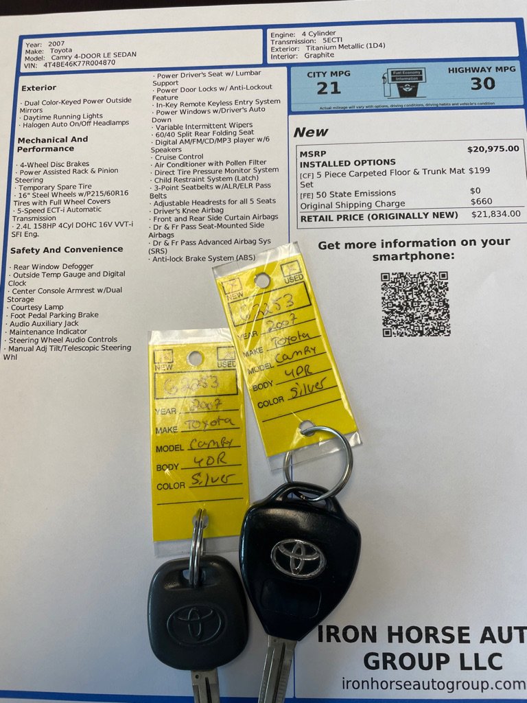 Used 2007 Toyota Camry CE FWD image 22