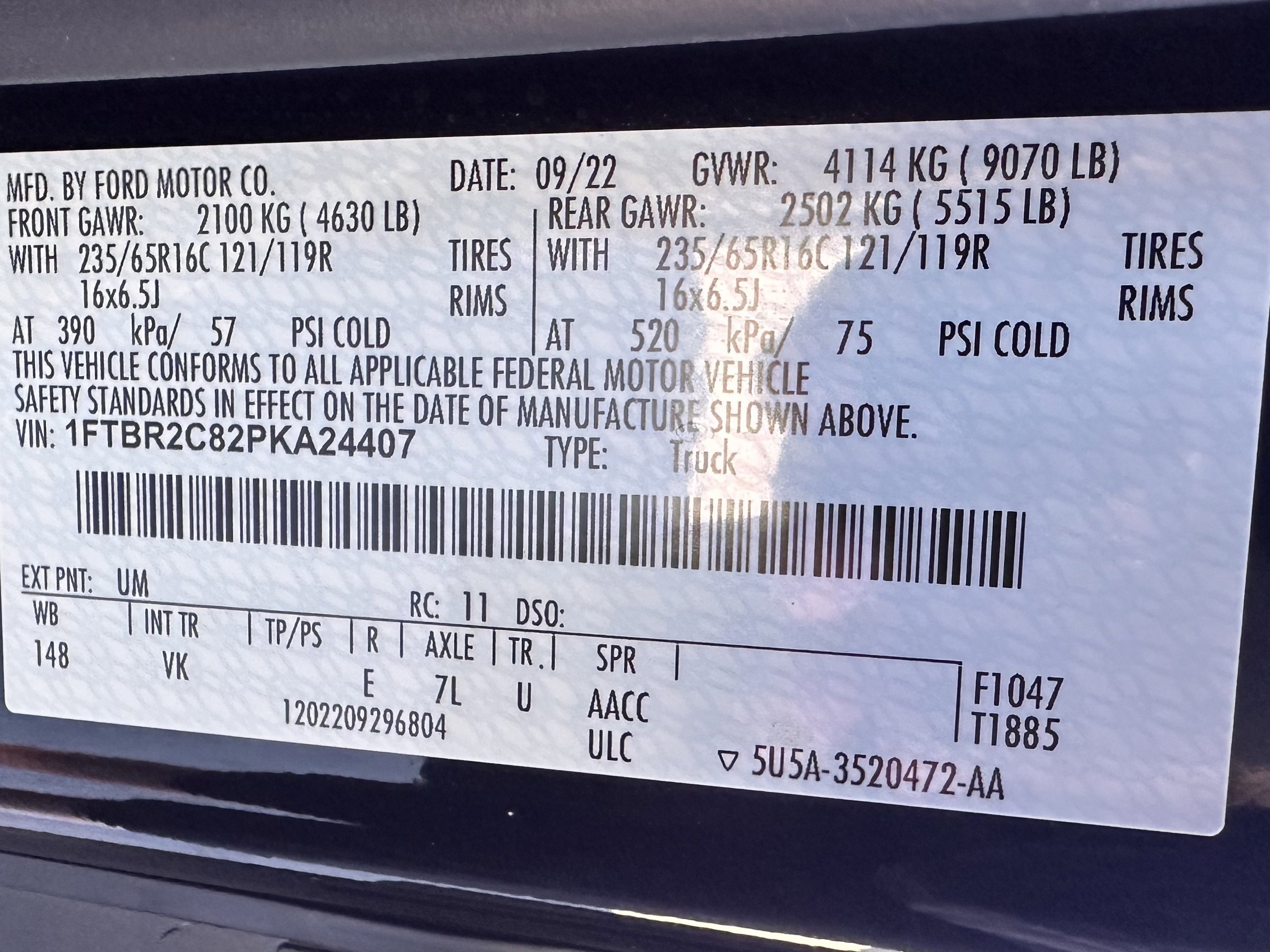 Used 2023 Ford Transit 250 XL AWD/4WD image 29