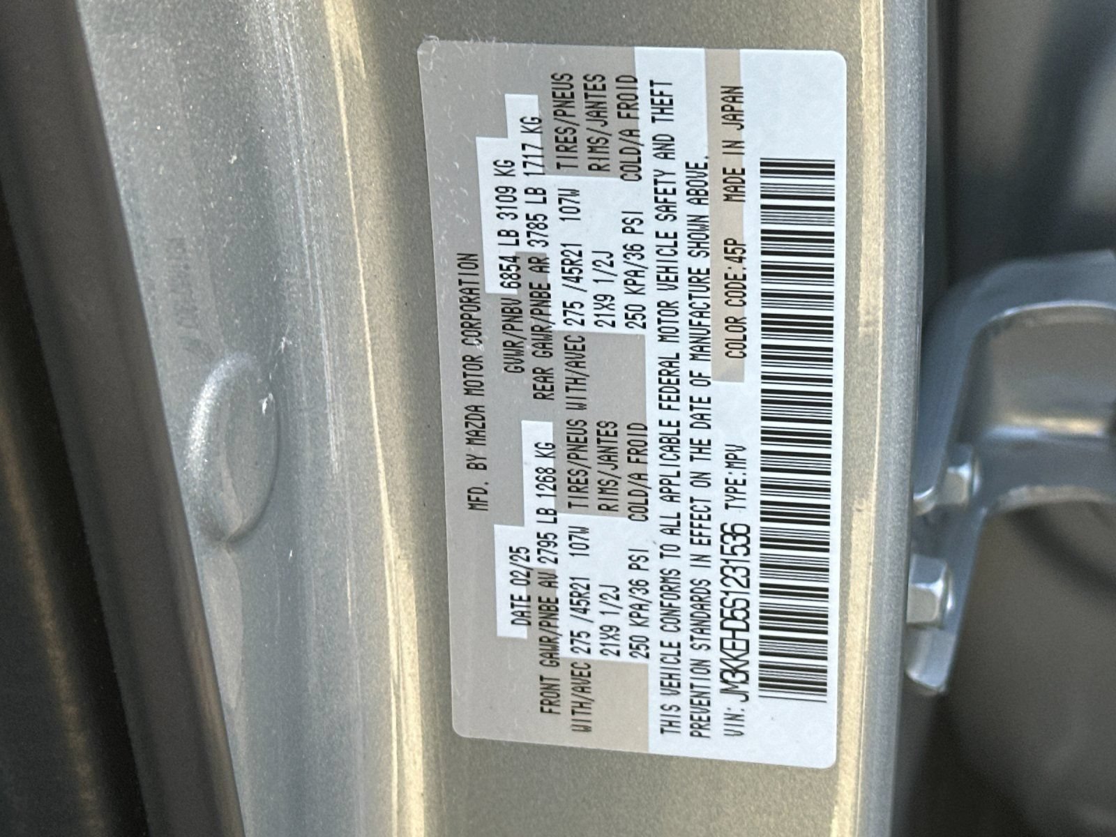 Used 2025 MAZDA CX-90 3.3 Turbo w/ Premium Plus Pkg AWD/4WD image 29