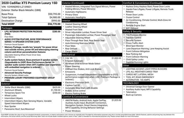 Used 2020 Cadillac XT5 Premium Luxury image 14