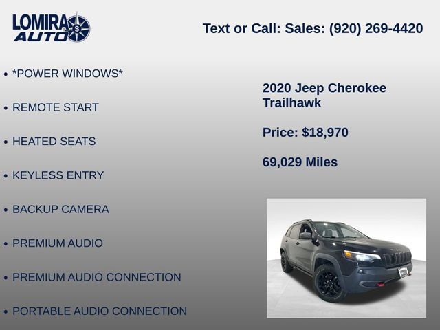 Used 2020 Jeep Cherokee Trailhawk w/ Comfort & Convenience Group AWD/4WD image 27
