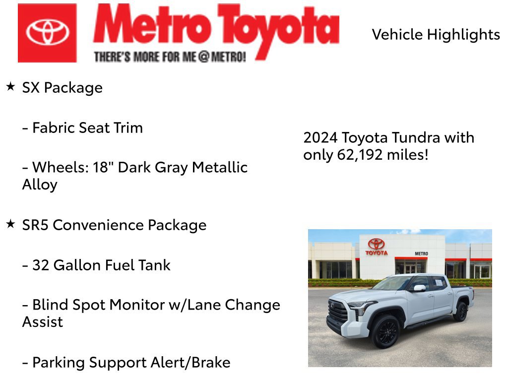Used 2024 Toyota Tundra SR5 w/ SR5 Convenience Package AWD/4WD image 8