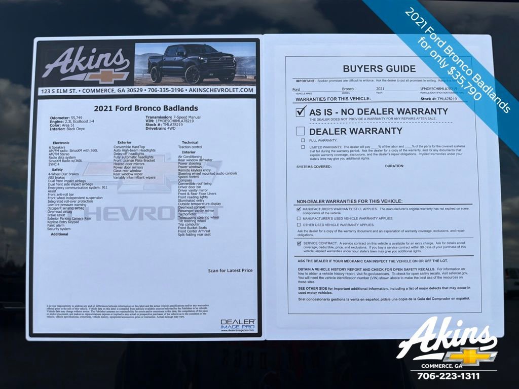 Used 2021 Ford Bronco Badlands image 11
