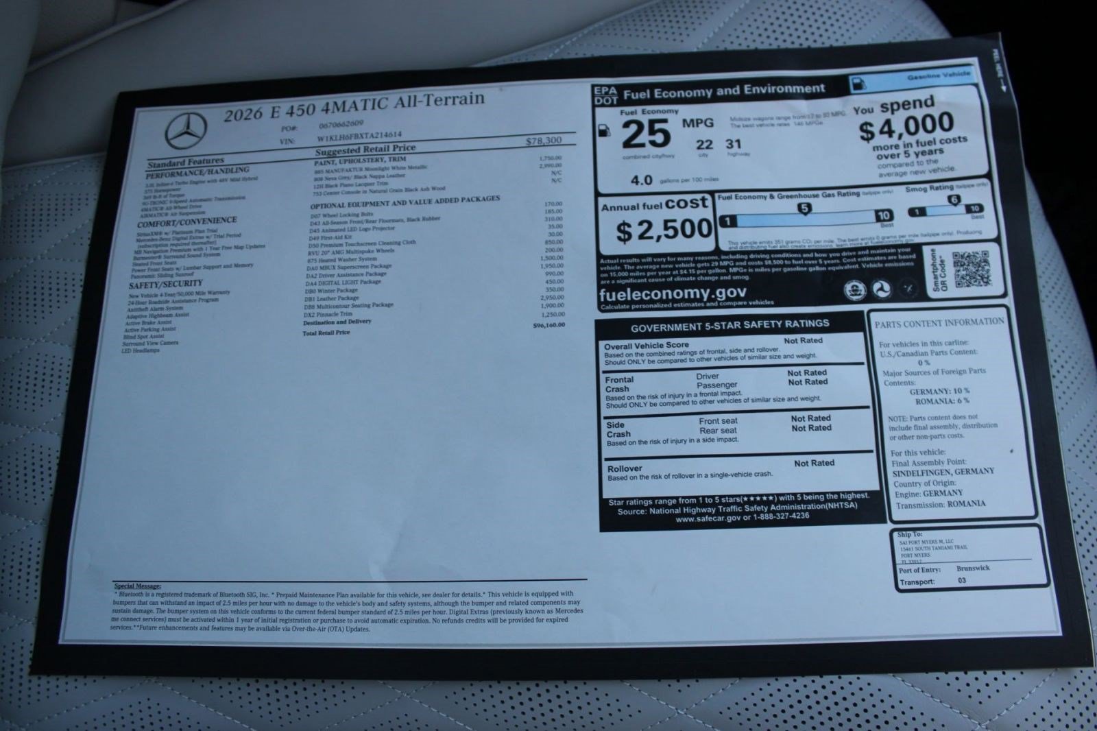 New 2026 Mercedes-Benz E 450 4MATIC All-Terrain Wagon image 38