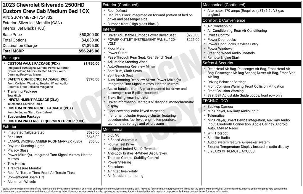 Certified 2023 Chevrolet Silverado 2500 Custom w/ Custom Value Package AWD/4WD image 40