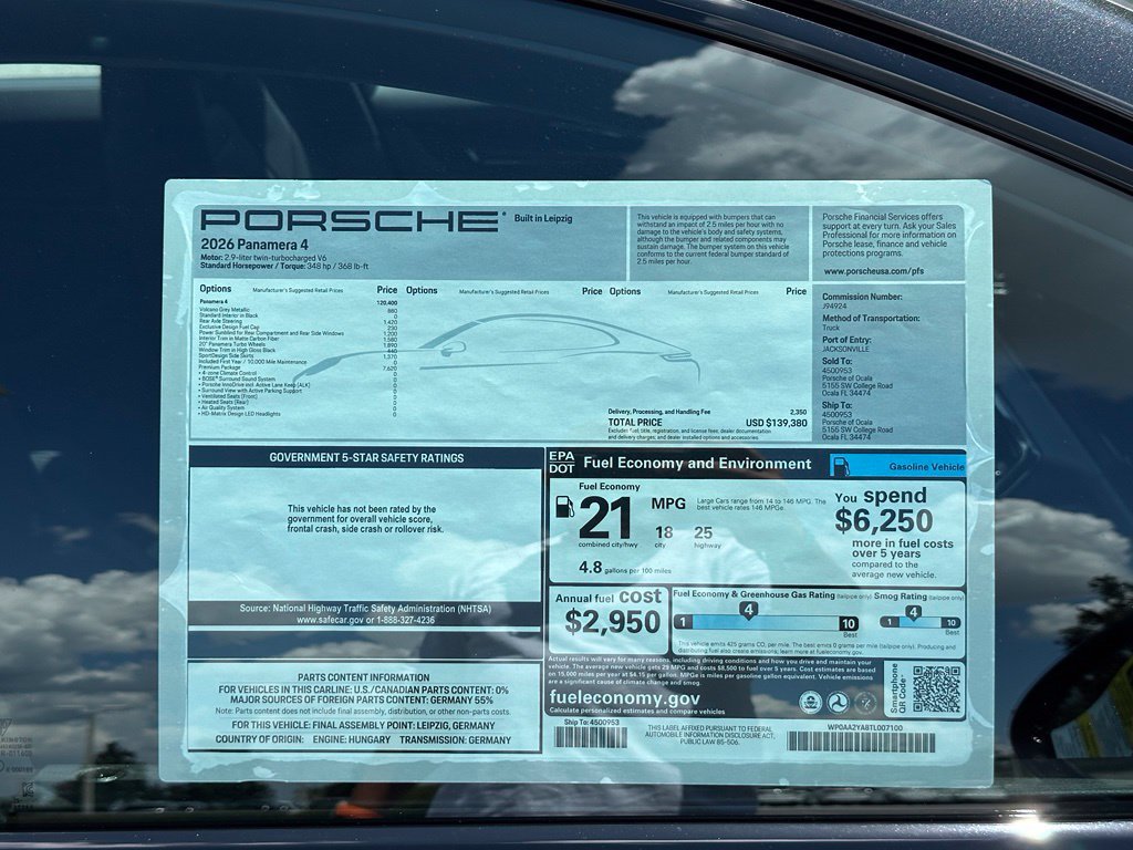 New 2026 Porsche Panamera 4 AWD/4WD image 21