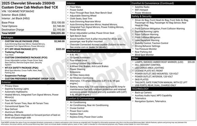 Used 2025 Chevrolet Silverado 2500 Custom w/ Custom Value Package image 10