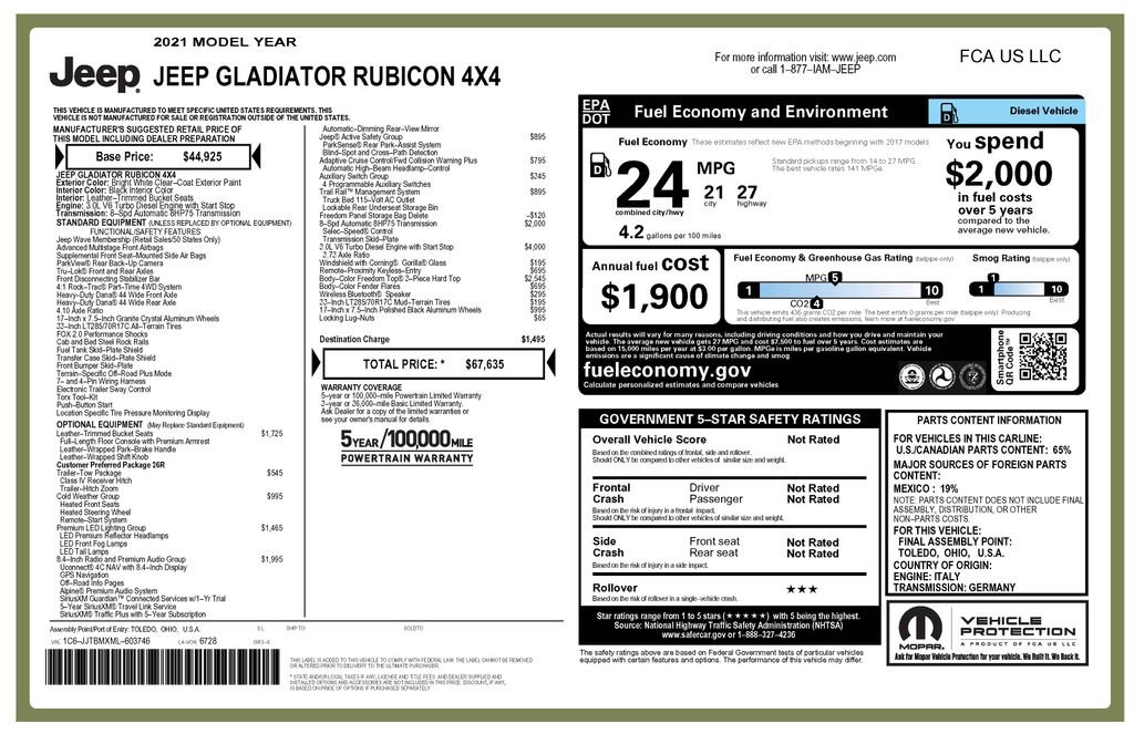 Used 2021 Jeep Gladiator Rubicon image 4