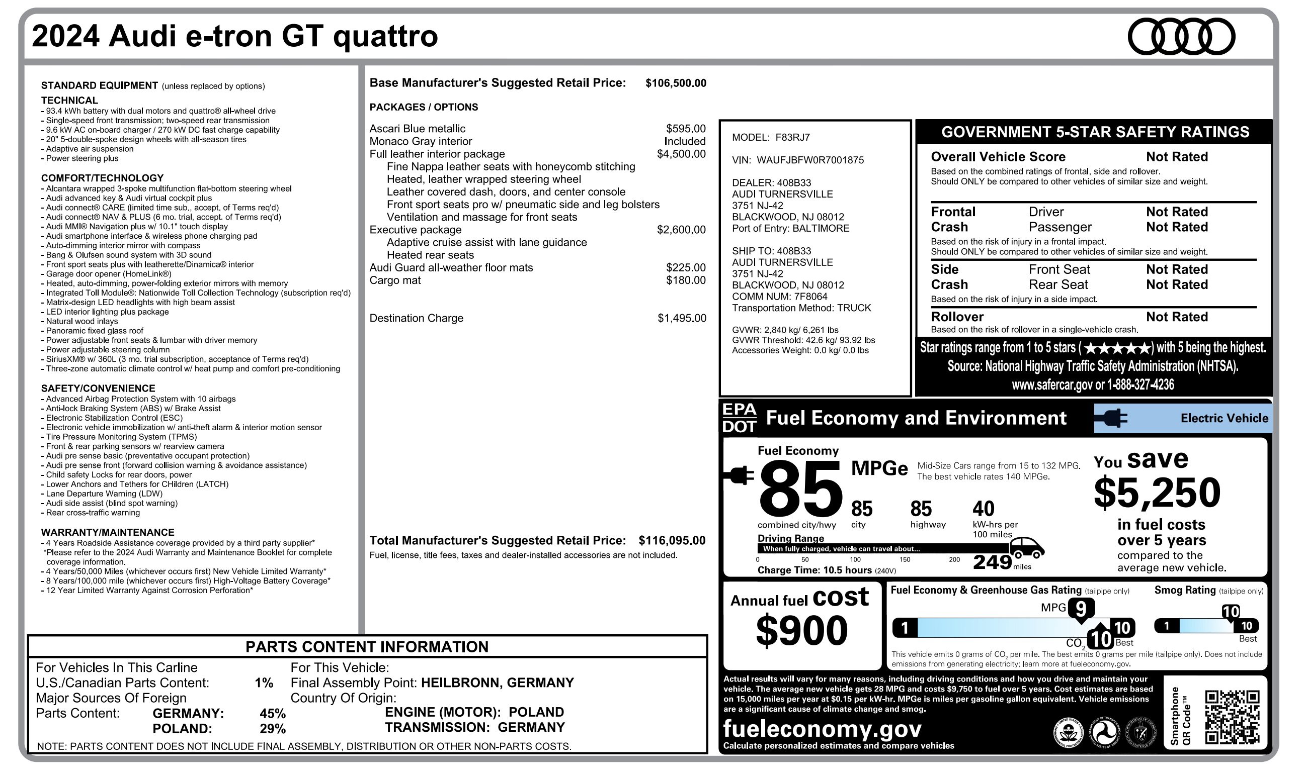 Used 2024 Audi e-tron GT Premium Plus image 3