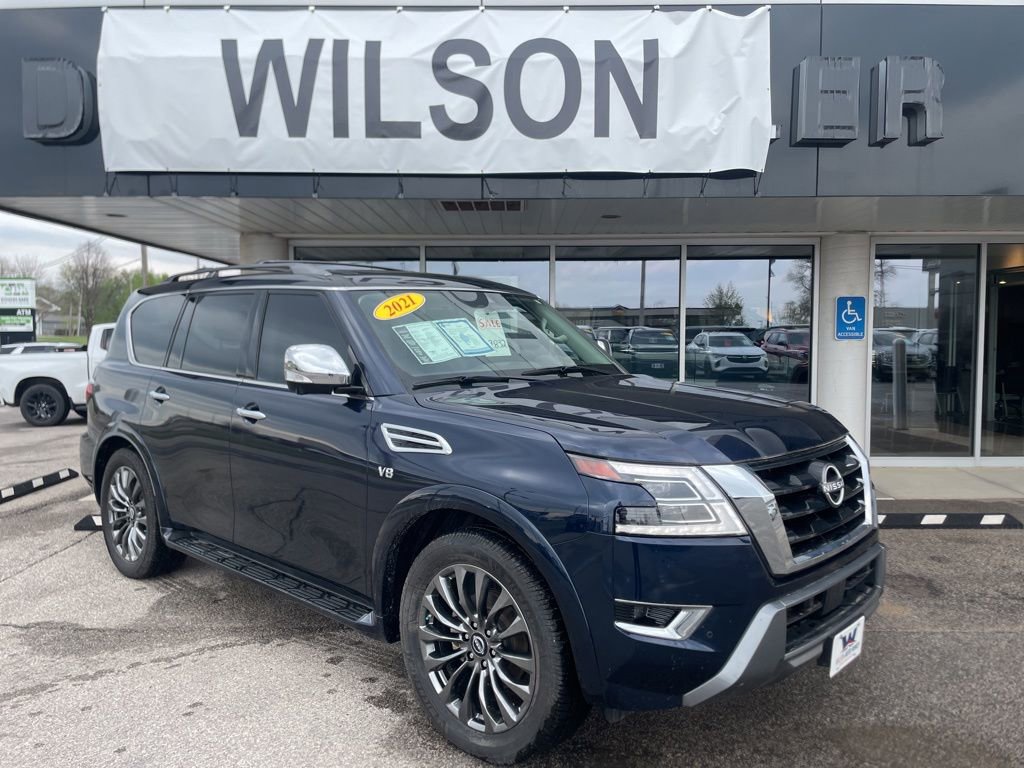 Used 2021 Nissan Armada Platinum w/ Captain's Chairs Package image 1