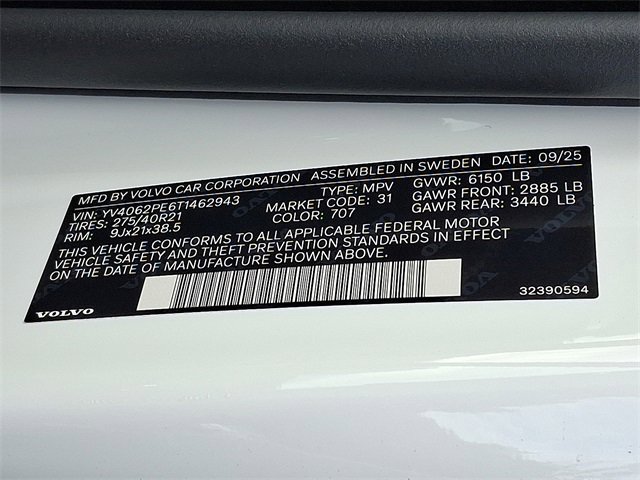 New 2026 Volvo XC90 B6 Plus w/ Protection Package Premier image 11