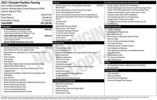 Used 2021 Chrysler Pacifica Touring w/ S Appearance Package image 12