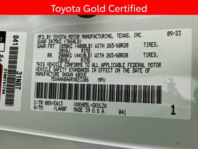 Certified 2024 Toyota Sequoia Limited w/ Tow Technology Package image 34