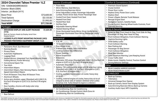 Certified 2024 Chevrolet Tahoe Premier AWD/4WD image 25