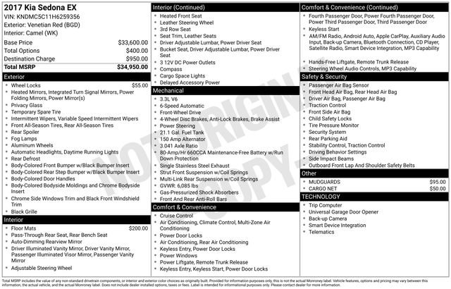 Used 2017 Kia Sedona EX image 8