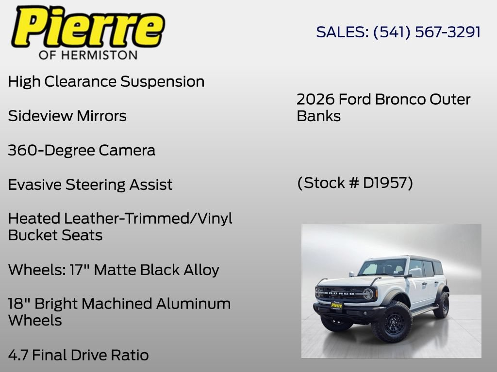 New 2026 Ford Bronco Outer Banks w/ Sasquatch Package AWD/4WD image 24