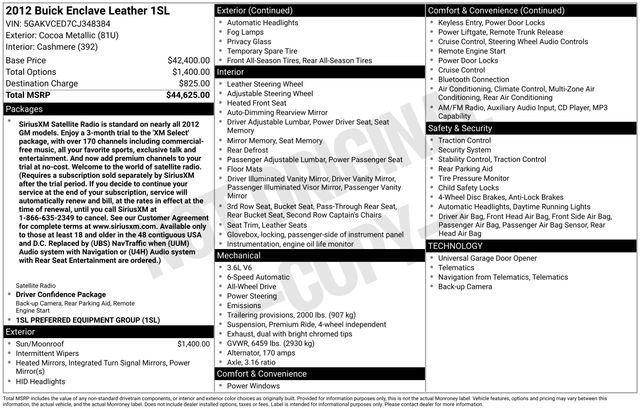 Used 2012 Buick Enclave Leather image 41