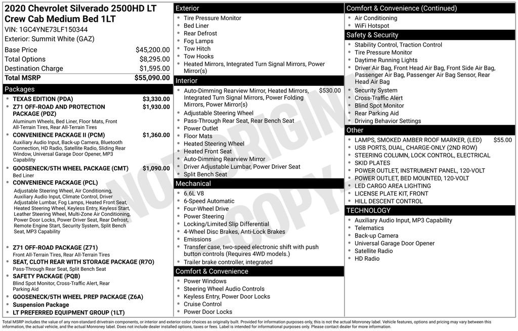 Used 2020 Chevrolet Silverado 2500 LT w/ Texas Edition AWD/4WD image 21