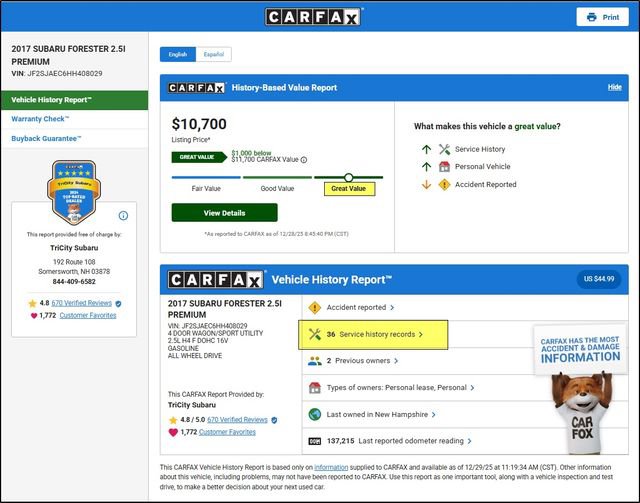 Used 2017 Subaru Forester 2.5i Premium w/ All-Weather Package image 11
