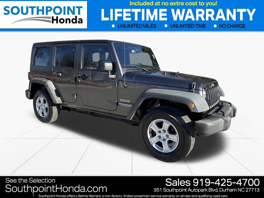Used 2017 Jeep Wrangler Unlimited Sport w/ Quick Order Package 24S image 1
