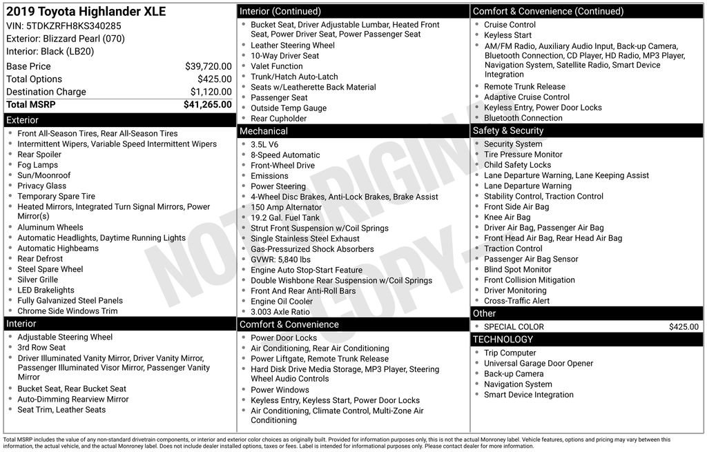 Used 2019 Toyota Highlander XLE image 34