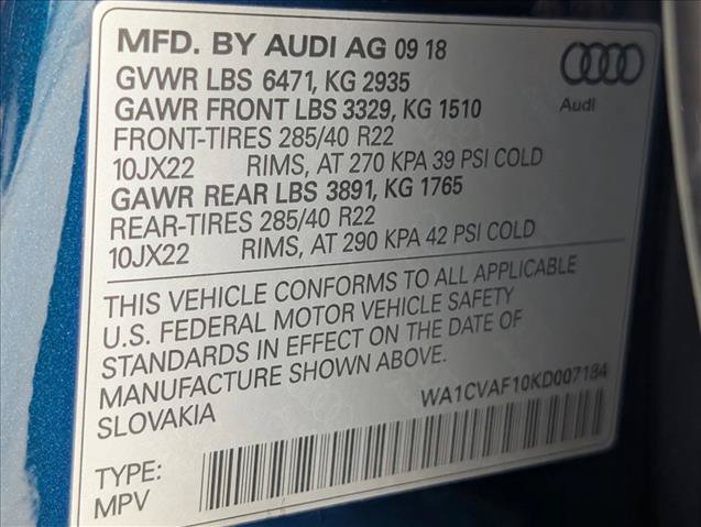 Used 2019 Audi Q8 Prestige w/ Towing Package AWD/4WD image 27