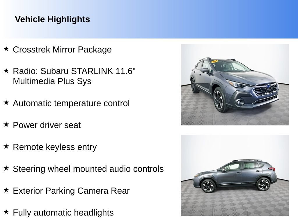 Used 2024 Subaru Crosstrek 2.5i Limited w/ Crosstrek Mirror Package AWD/4WD image 2