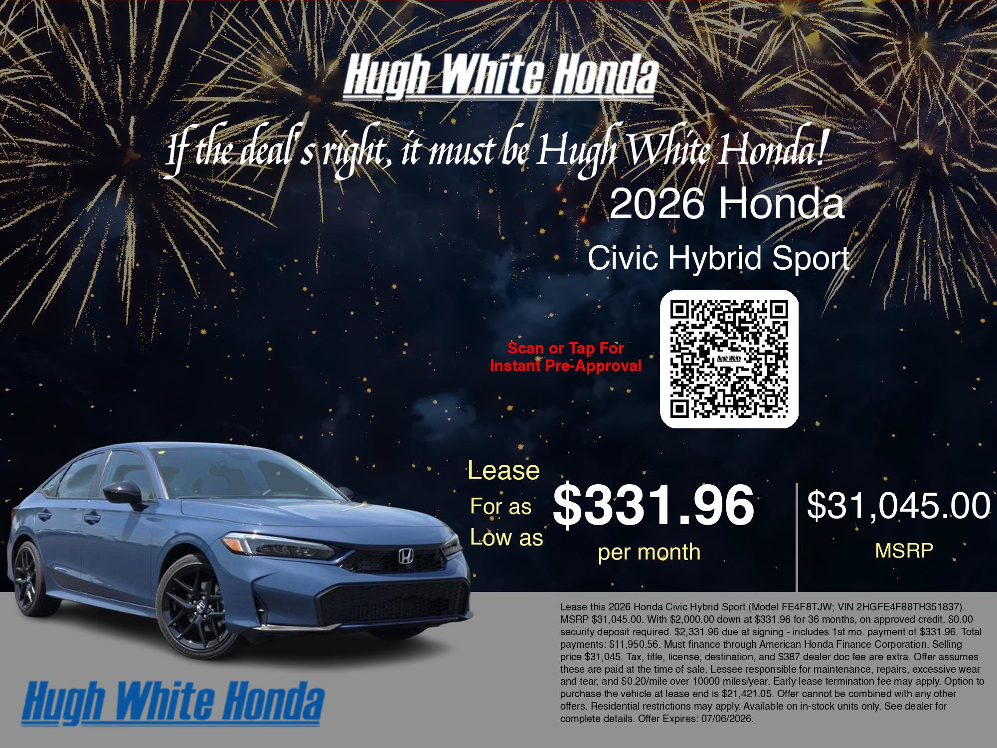 New 2026 Honda Civic Sport image 3