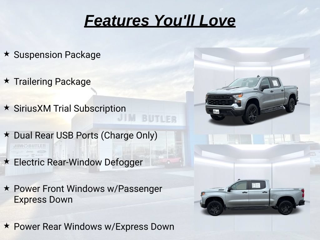 Used 2025 Chevrolet Silverado 1500 Custom Trail Boss w/ Dark Appearance Package AWD/4WD image 27