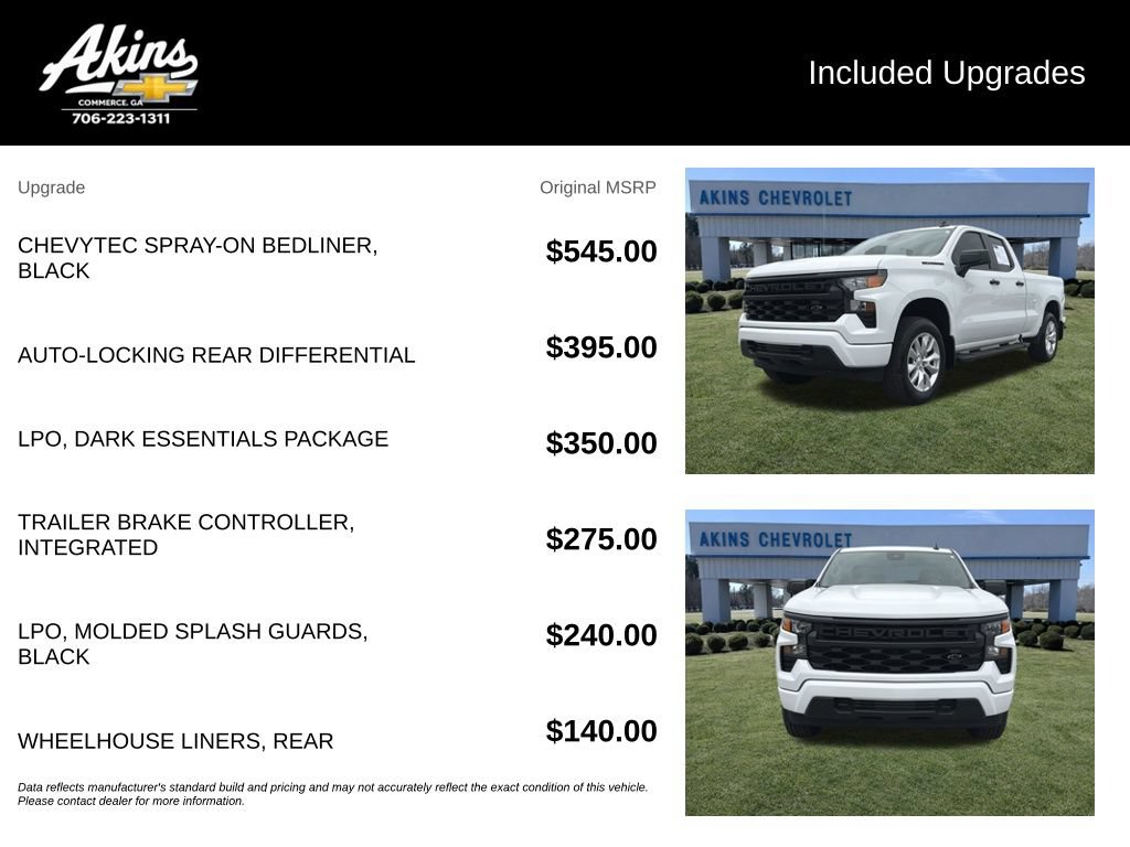 Certified 2023 Chevrolet Silverado 1500 Custom w/ LPO, Dark Essentials Package AWD/4WD image 5