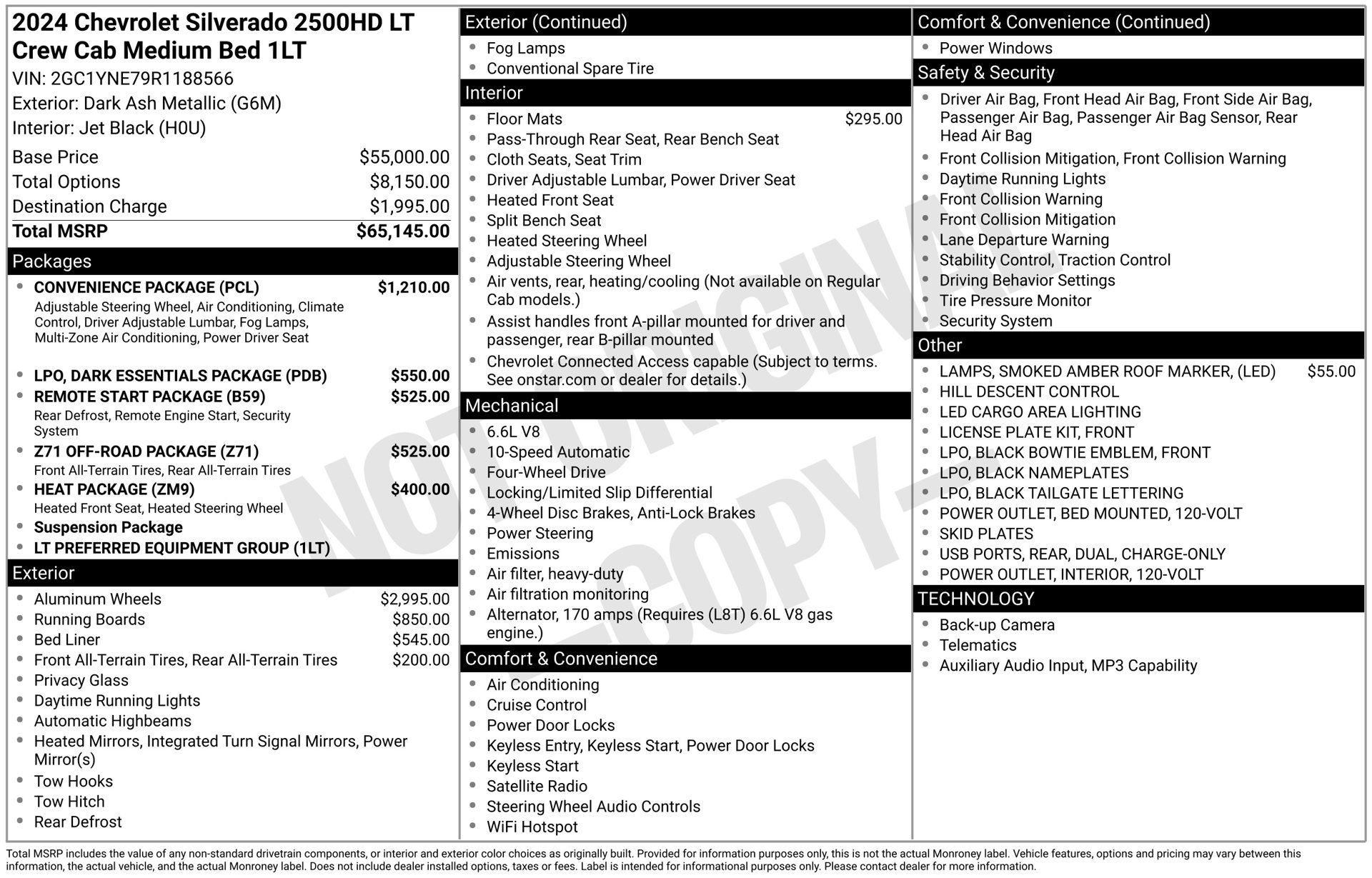 Used 2024 Chevrolet Silverado 2500 LT w/ Convenience Package AWD/4WD image 3