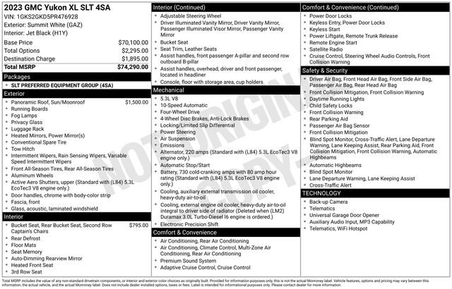 Used 2023 GMC Yukon XL SLT AWD/4WD image 10