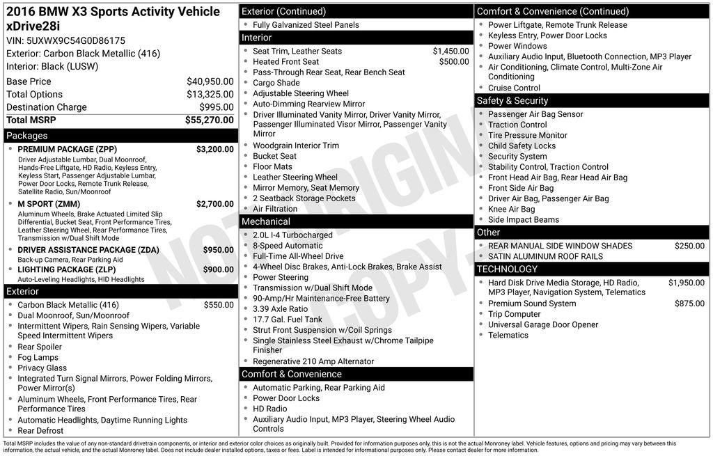 Used 2016 BMW X3 xDrive28i image 11