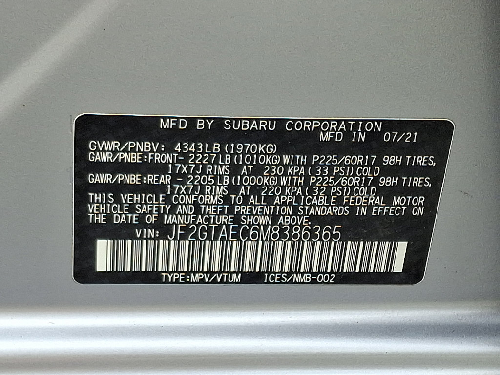 Certified 2021 Subaru Crosstrek 2.0i Premium w/ Moonroof Package AWD/4WD image 27