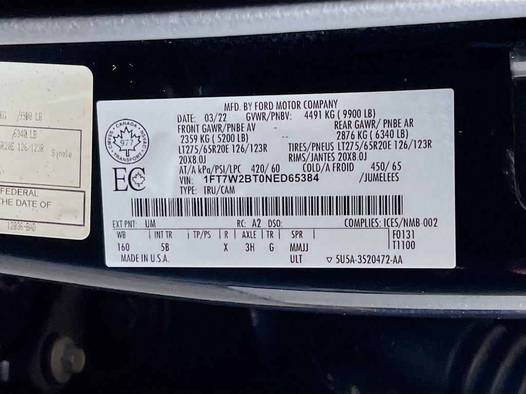 Used 2022 Ford F250 Lariat w/ Black Appearance Package AWD/4WD image 32