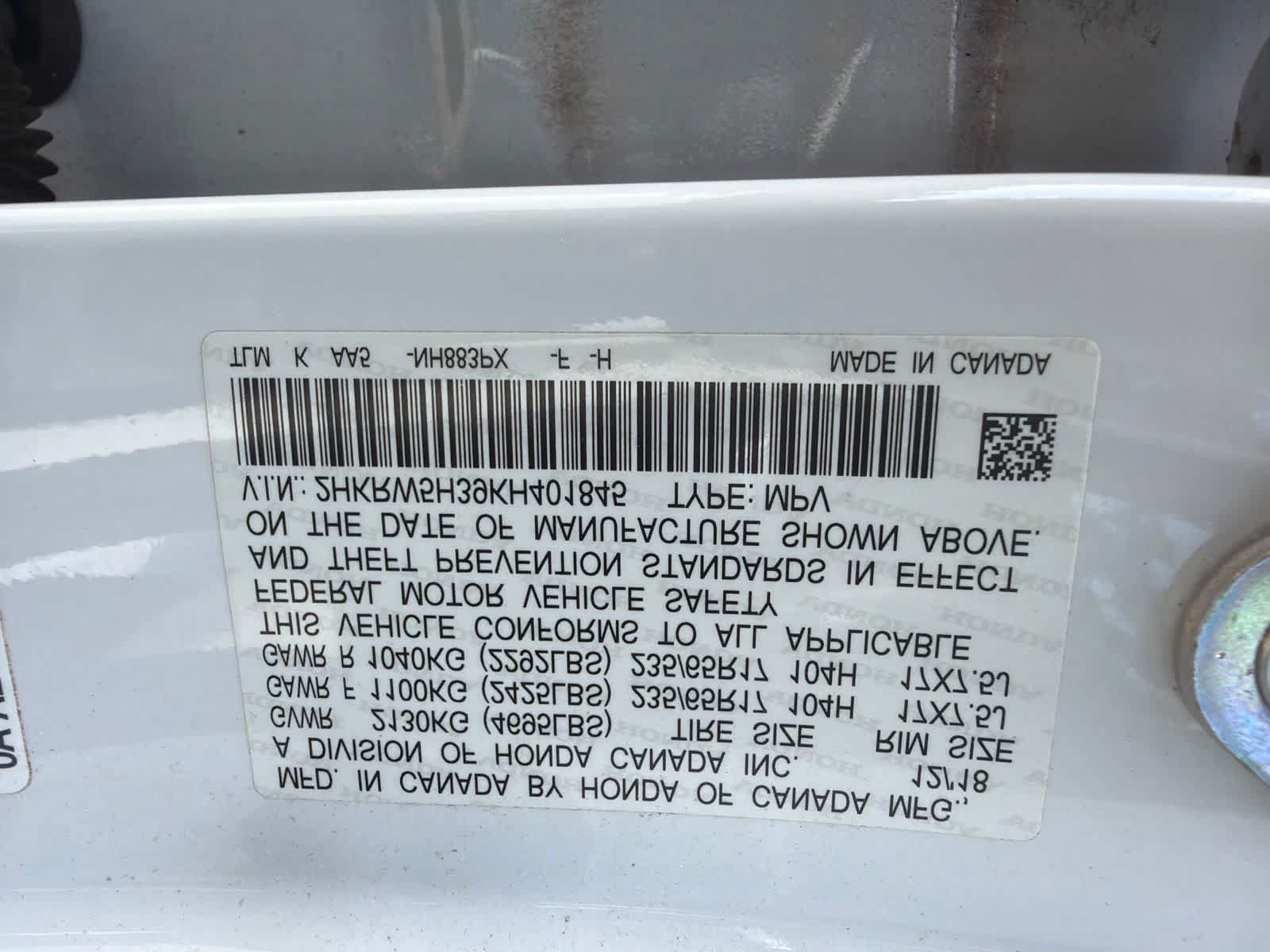 Certified 2019 Honda CR-V LX image 23
