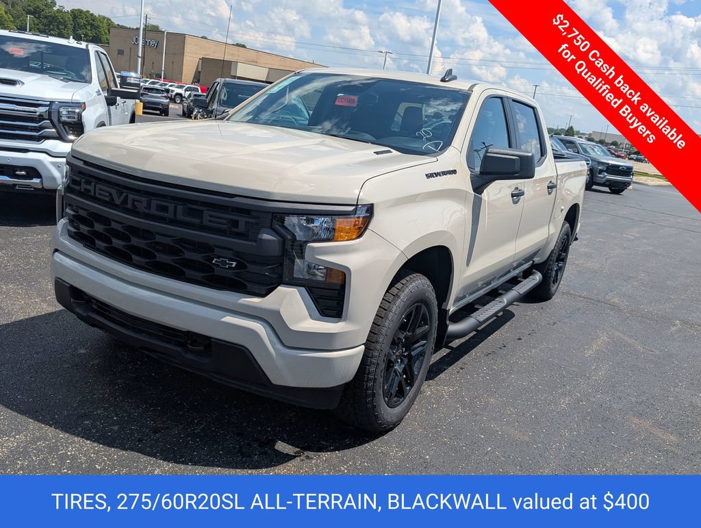 New 2026 Chevrolet Silverado 1500 Custom w/ Turbomax Blackout Package AWD/4WD image 3
