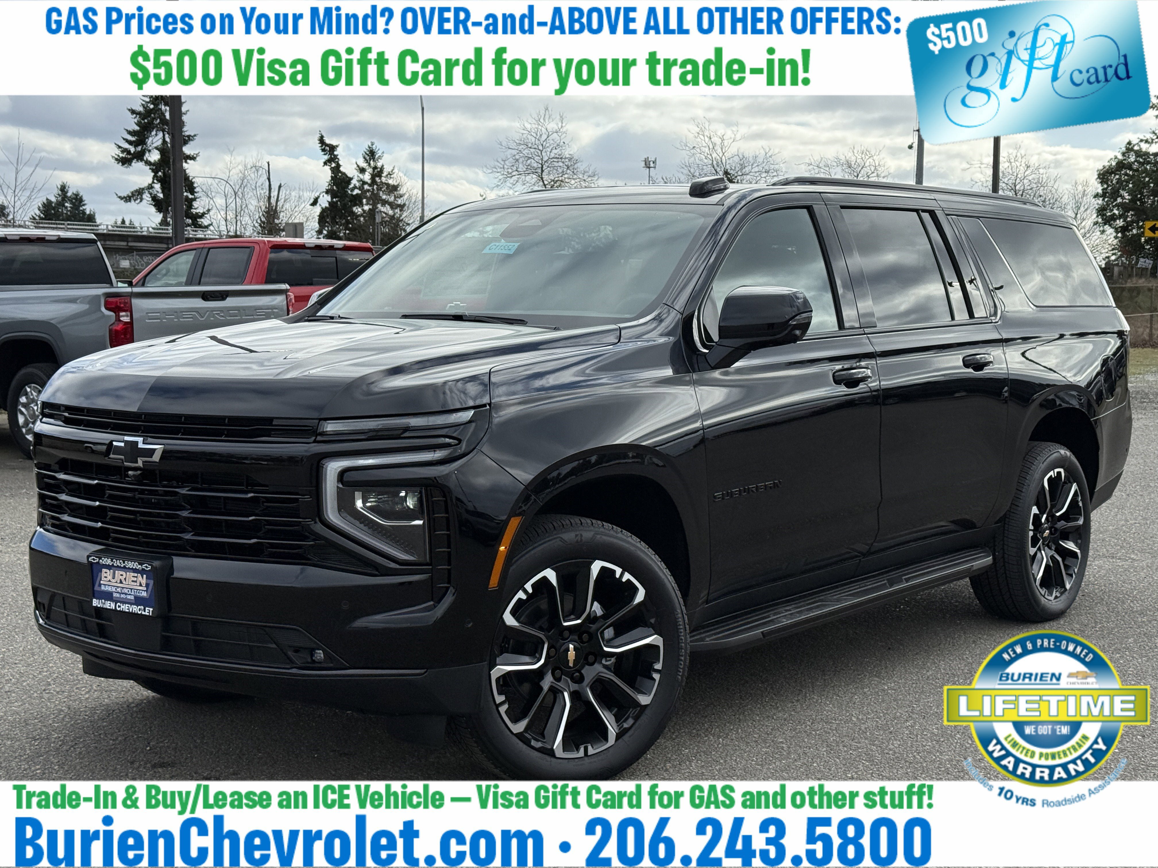 New 2026 Chevrolet Suburban RST w/ Comfort Package AWD/4WD image 1